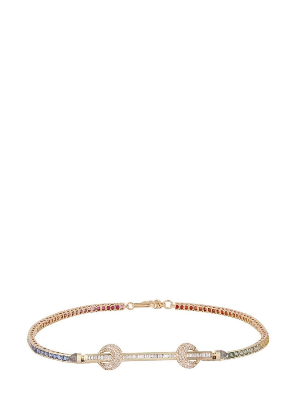 Ananya 18kt yellow gold Chakra multi-stone choker von Ananya