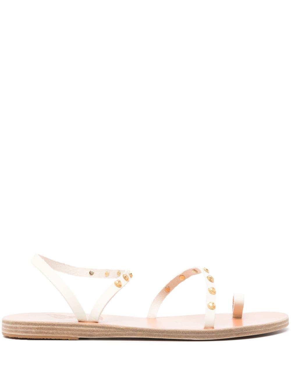 Ancient Greek Sandals Eleftheria bee leather sandals - White von Ancient Greek Sandals