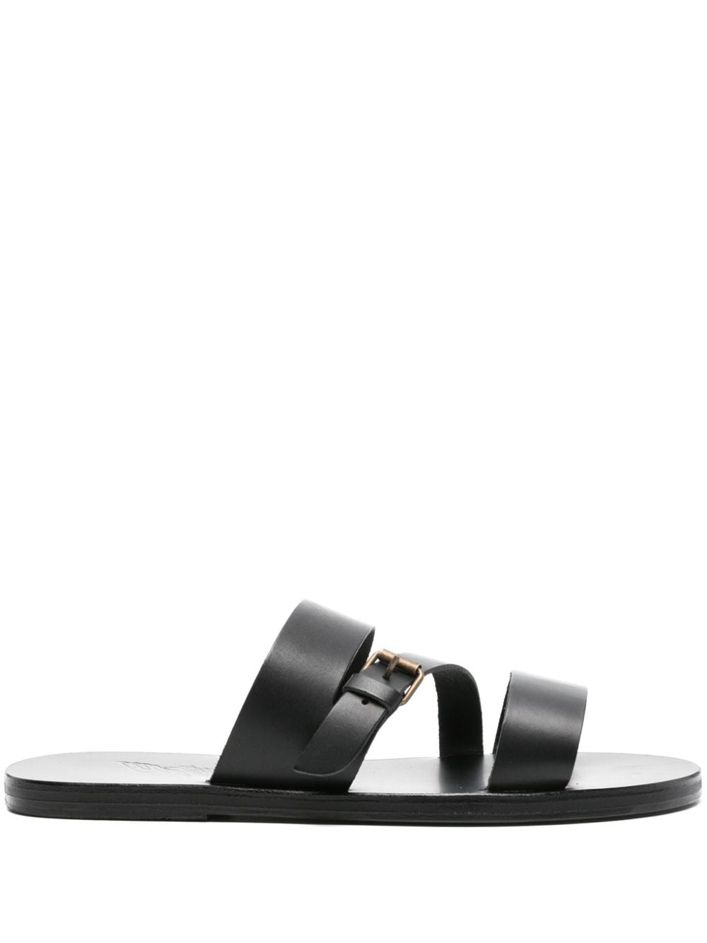 Ancient Greek Sandals Ifiklis flat leather sandals - Black von Ancient Greek Sandals