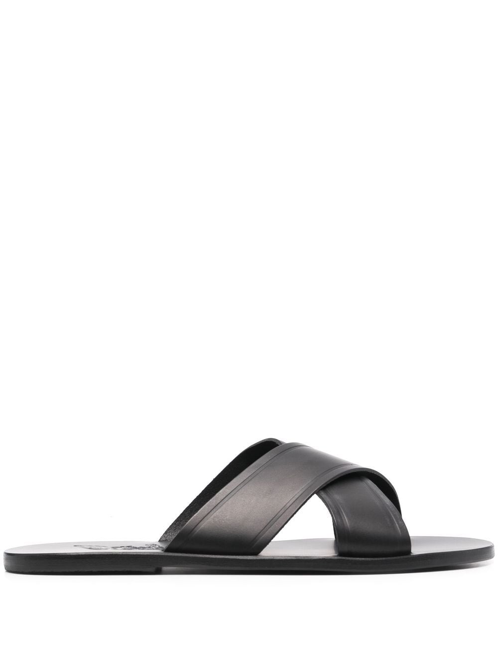 Ancient Greek Sandals Kritonas cross-strap slides - Black von Ancient Greek Sandals