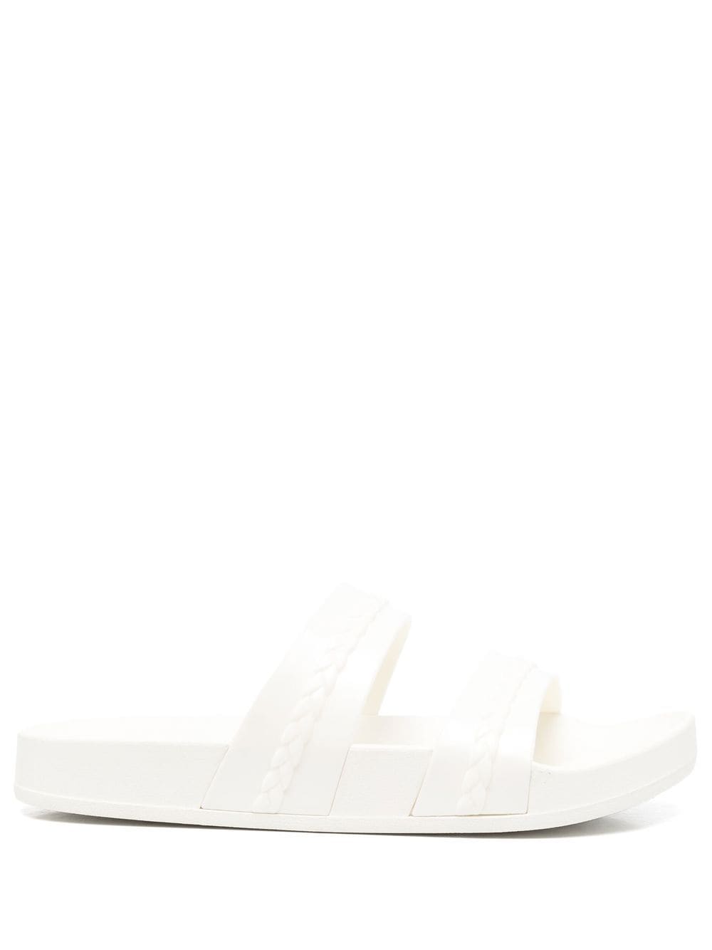 Ancient Greek Sandals Meli double-strap slides - White von Ancient Greek Sandals