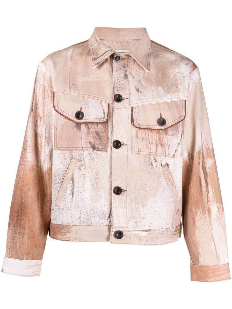 Andersson Bell abstract-print denim jacket - Neutrals von Andersson Bell