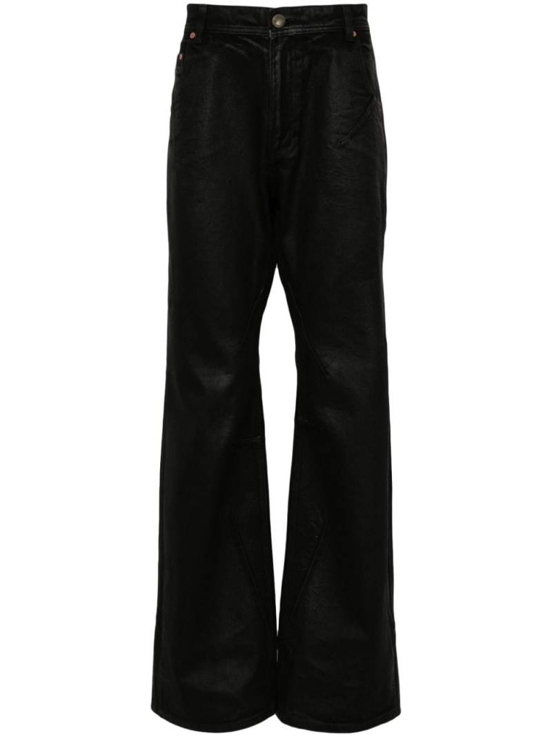 Andersson Bell coated mid-rise flared jeans - Black von Andersson Bell