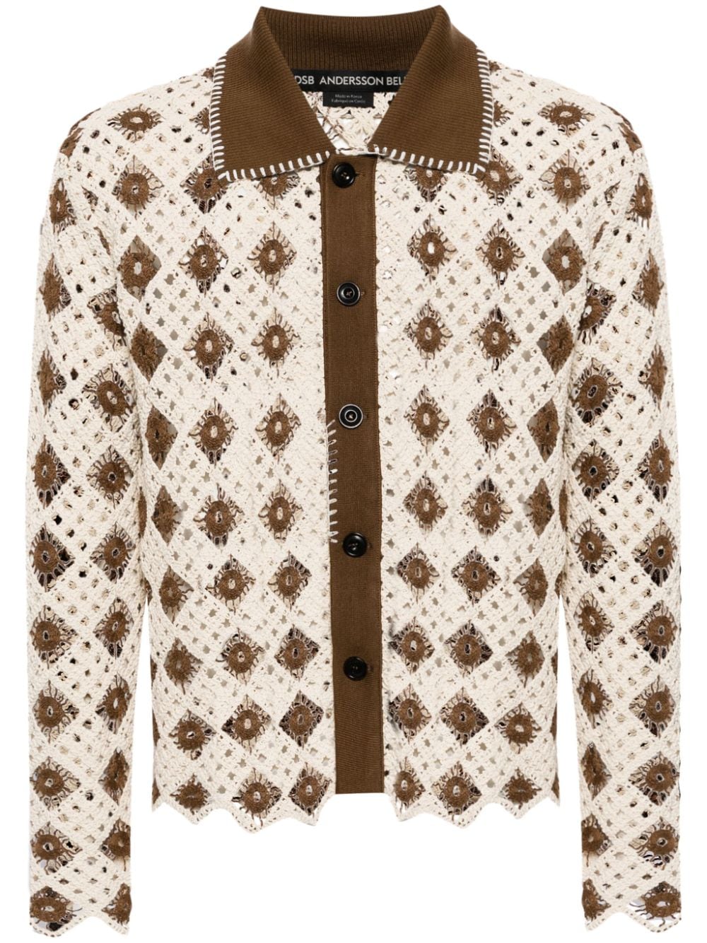 Andersson Bell crochet-knit cotton-blend cardigan - Brown von Andersson Bell