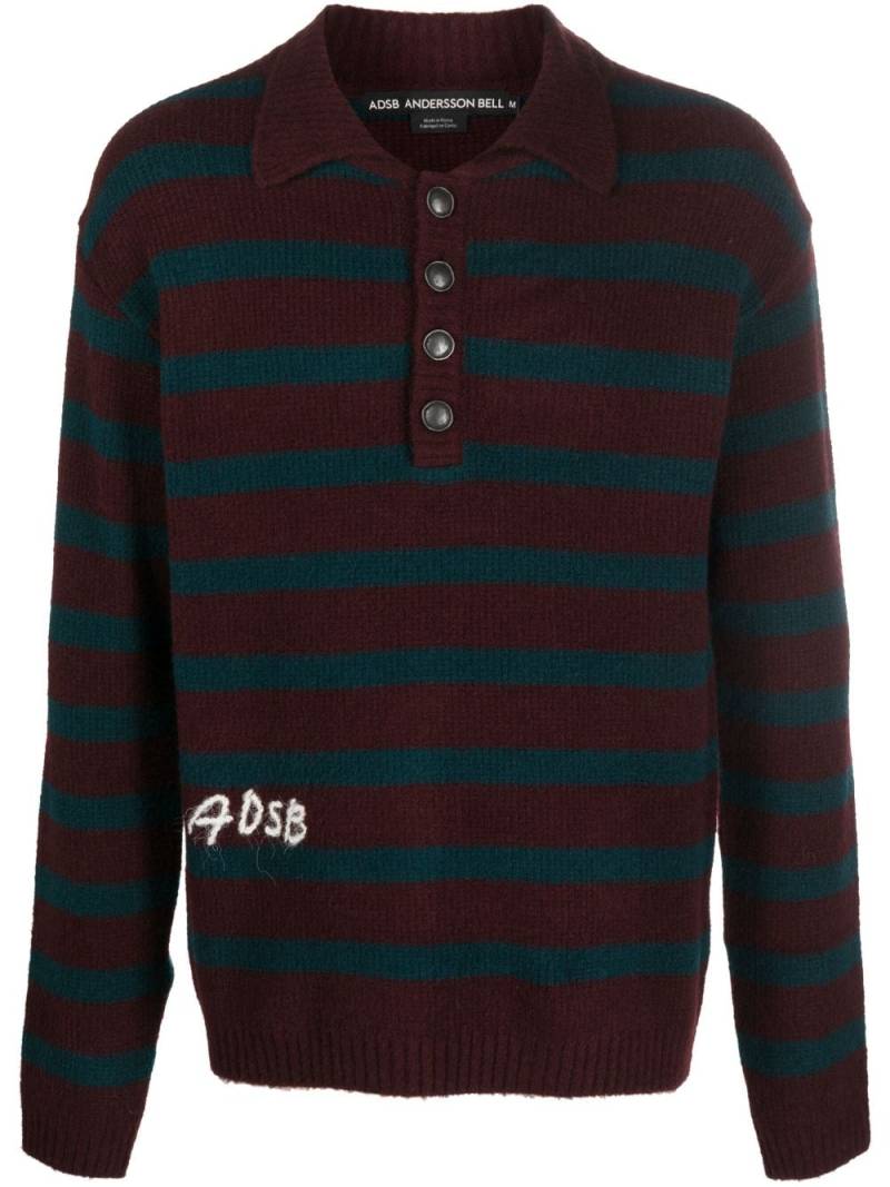 Andersson Bell logo-embroidered striped polo shirt von Andersson Bell