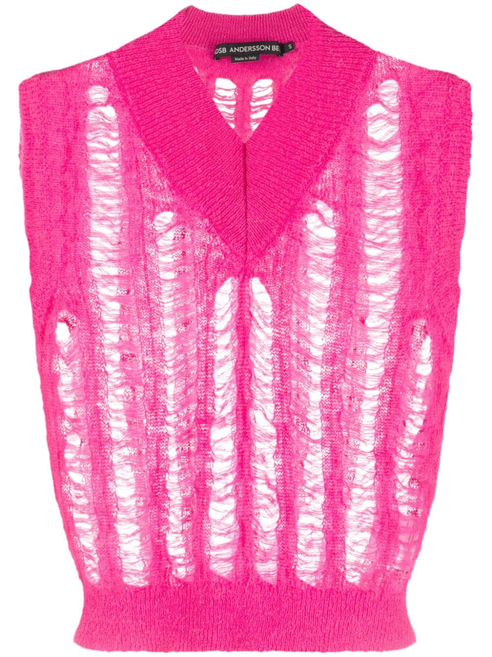 Andersson Bell open-knit V-neck vest - Pink von Andersson Bell