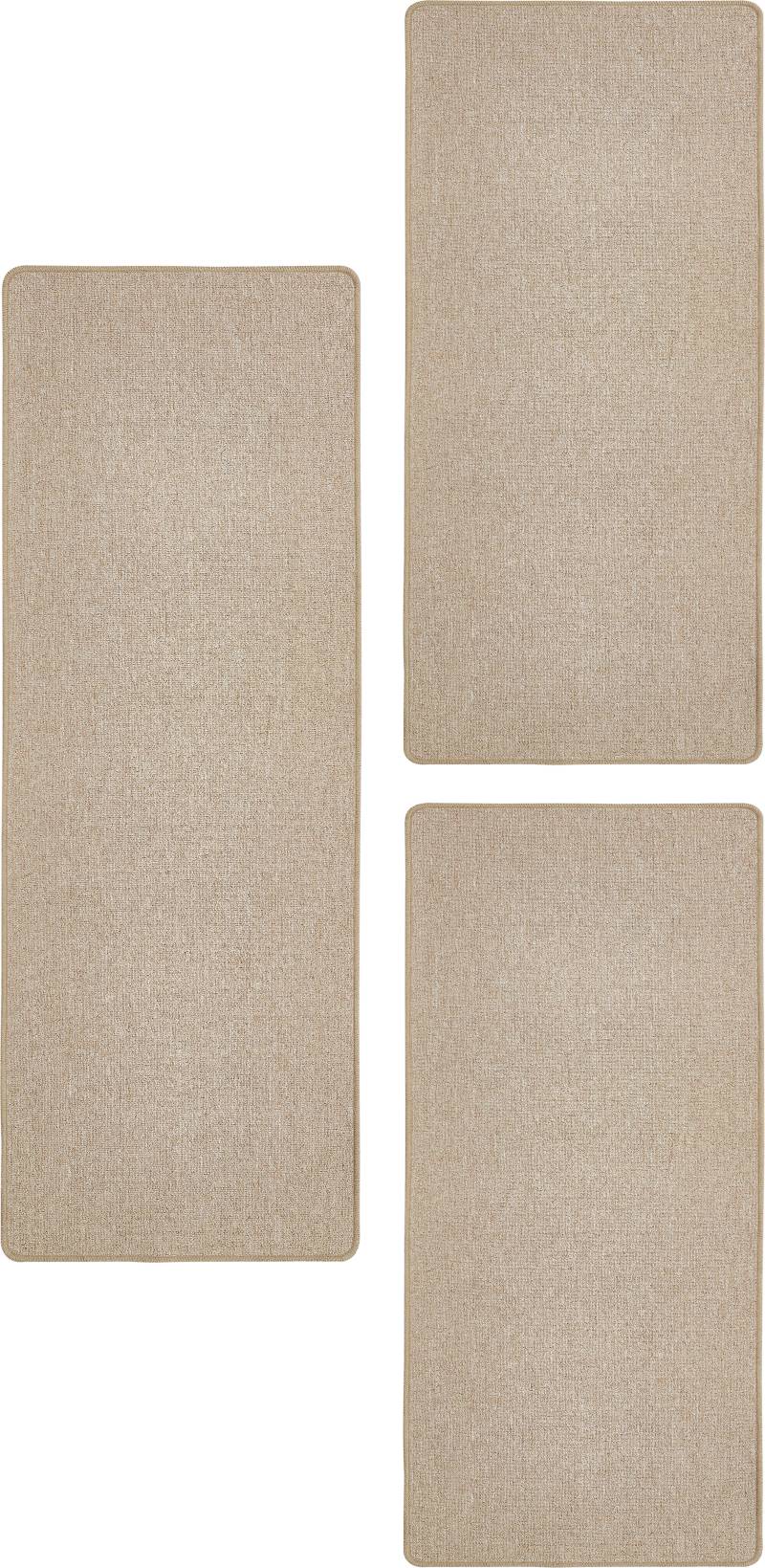 Andiamo Bettumrandung »Luton, Made in Germany«, (3 tlg.), Bettvorleger, Läufer-Set für das Schlafzimmer, melierte Optik von Andiamo
