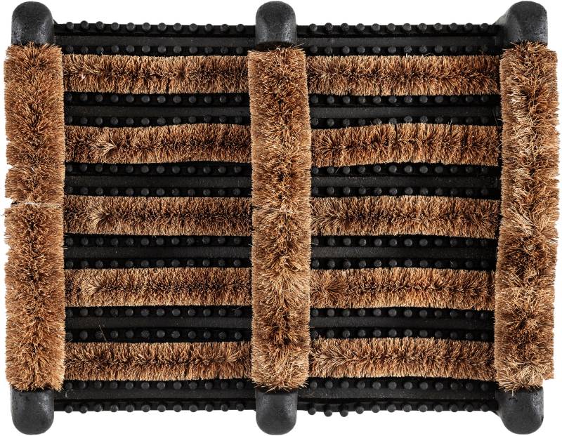 Andiamo Fussmatte »Gummi Kokos Schuhrille«, rechteckig, 60 mm Höhe, Schmutzfangmatte, In- und Outdoor geeignet von Andiamo