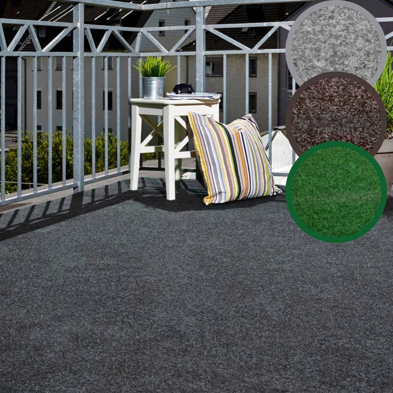 Andiamo Kunstrasen »Aberdeen, Made in Belgium«, rechteckig, 10 mm Höhe, aus Nadelfilz, mit Drainagenoppen, für Balkon, Terasse, Wintergarten von Andiamo