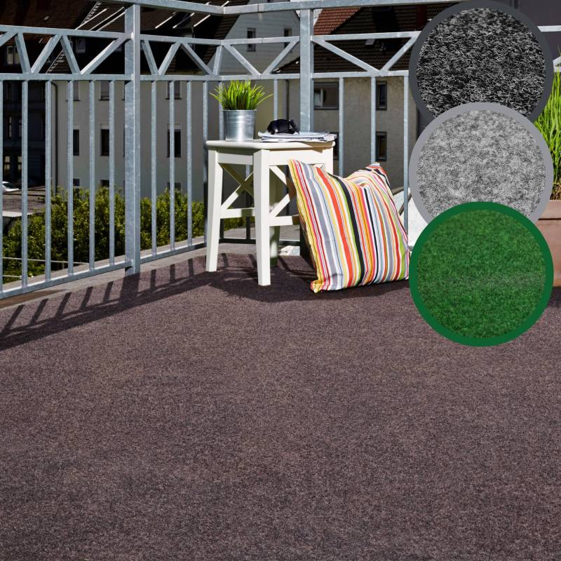 Andiamo Kunstrasen »Aberdeen, Made in Belgium«, rechteckig, 10 mm Höhe, aus Nadelfilz, mit Drainagenoppen, für Balkon, Terasse, Wintergarten von Andiamo