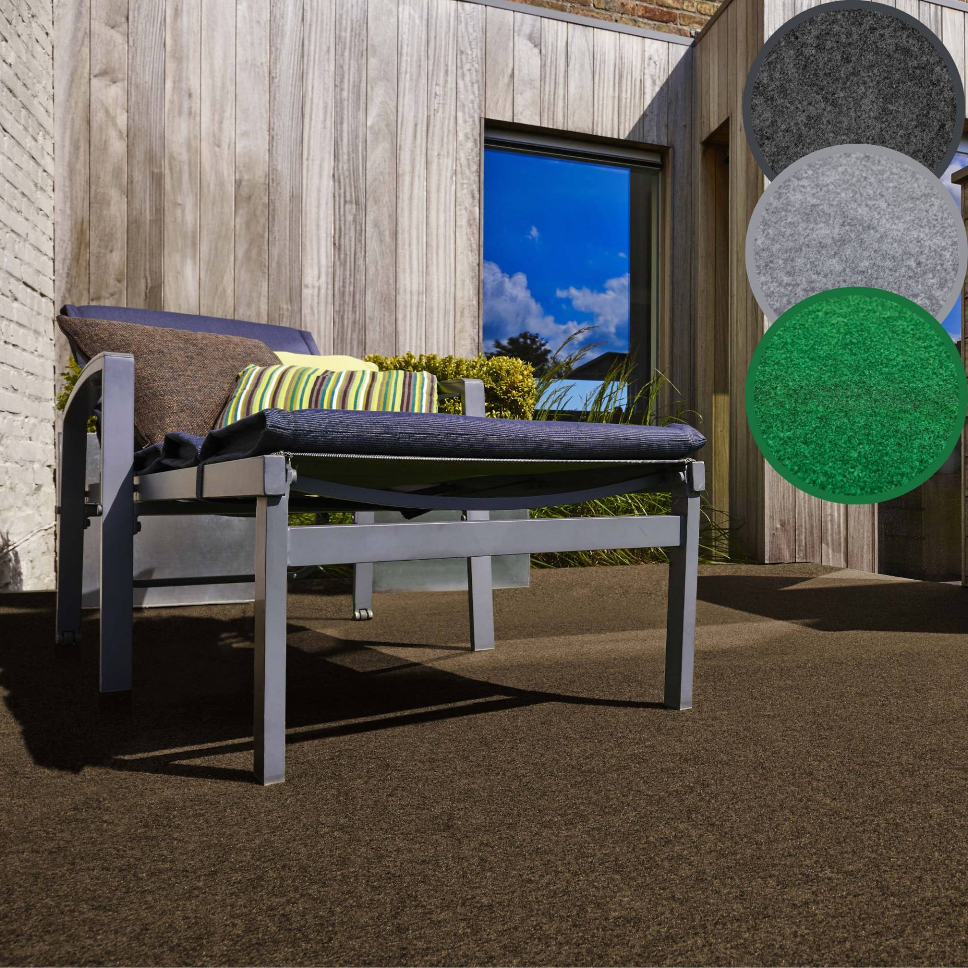 Andiamo Kunstrasen »Edinburgh, Made in Netherlands«, rechteckig, 4 mm Höhe, aus Nadelfilz, mit Drainagenoppen, für Balkon, Terasse, Wintergarten Andiamo Kunstrasen »Edinburgh, Made in Netherlands«, rechteckig, 4 mm Höhe, aus Nadelfilz, mit Drainagenoppen, für Balkon, Terasse, Wintergarten von Andiamo