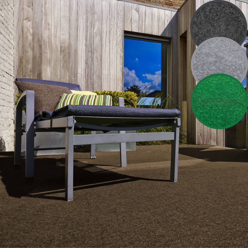 Andiamo Kunstrasen »Edinburgh, Made in Netherlands«, rechteckig, 4 mm Höhe, aus Nadelfilz, mit Drainagenoppen, für Balkon, Terasse, Wintergarten von Andiamo