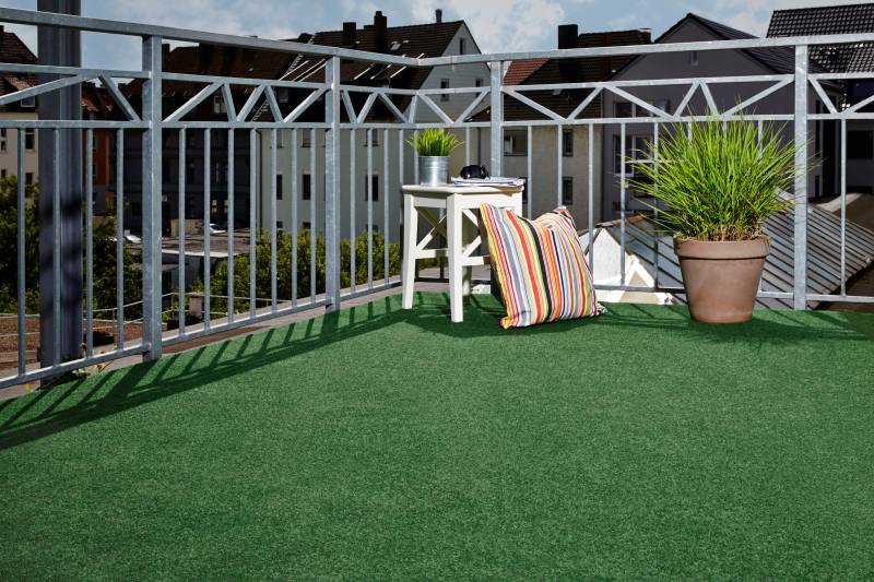 Andiamo Kunstrasen »Komfort Qualität, Made in Belgium«, rechteckig, 7 mm Höhe, aus Nadelfilz, mit Noppen, für Balkon & Terrasse von Andiamo