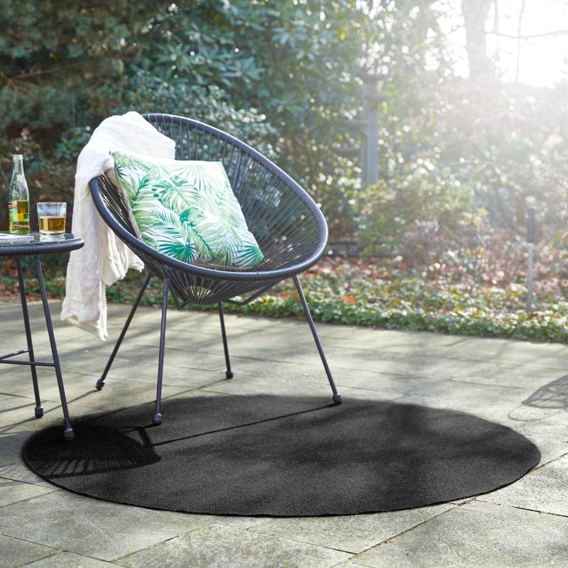 Andiamo Kunstrasen »Field, Made in Belgium«, rund, 4 mm Höhe, Rasenteppich aus Nadelfilz, mit Noppen, für Balkon & Terrasse von Andiamo