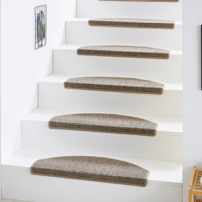Andiamo Stufenmatte »Saragossa, Made in Netherlands«, halbrund, 6,5 mm Höhe, meliert, selbstklebend, strapazierfähig, 15 Stück in einem Set von Andiamo