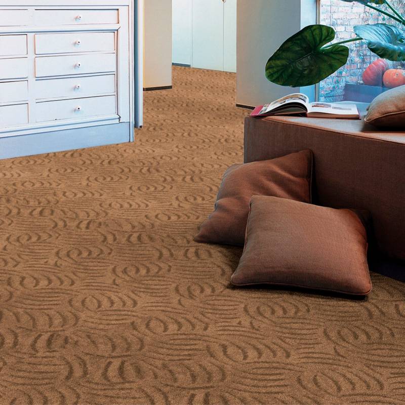 Andiamo Teppichboden »Emmy, Strukturschlinge, Made in Belgium«, rechteckig, 9 mm Höhe, gemustert, Breite 400 cm, Hoch-Tief Effekt, pflegeleicht, Wohnzimmer von Andiamo