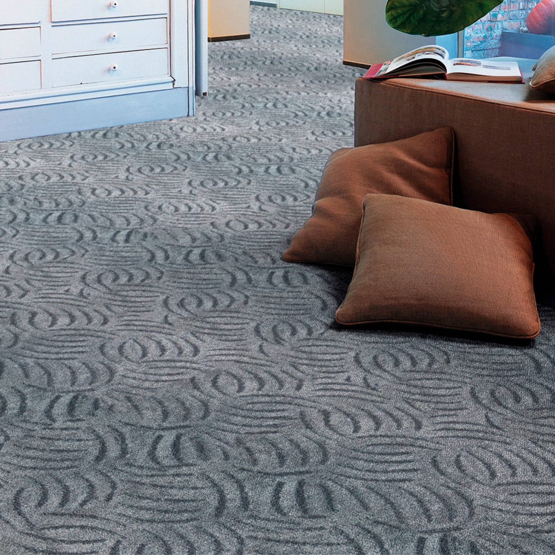 Andiamo Teppichboden »Amberg, Strukturschlinge, Made in Belgium«, rechteckig, 9 mm Höhe, Breite 200, 300, 400 oder 500 cm, Hoch-Tief Effekt, strapazierfähig von Andiamo