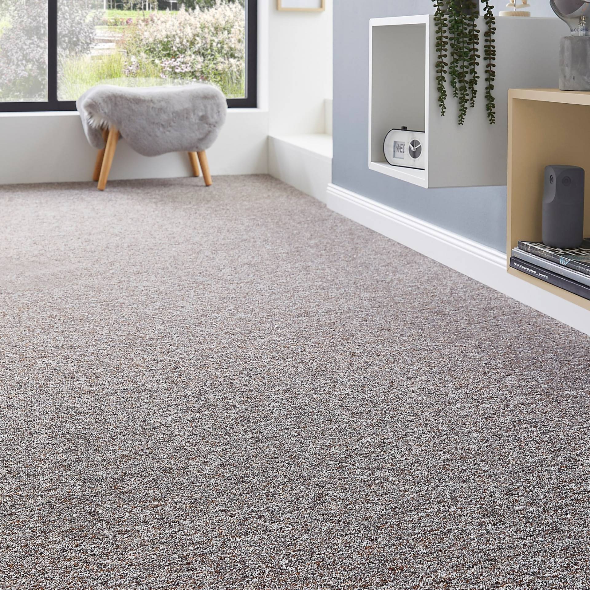Andiamo Teppichboden »Gambia, Feinschlinge, Made in Belgium«, rechteckig, 7,2 mm Höhe, meliert, Breite 400 cm oder 500 cm, strapazierfähig, pflegeleicht von Andiamo