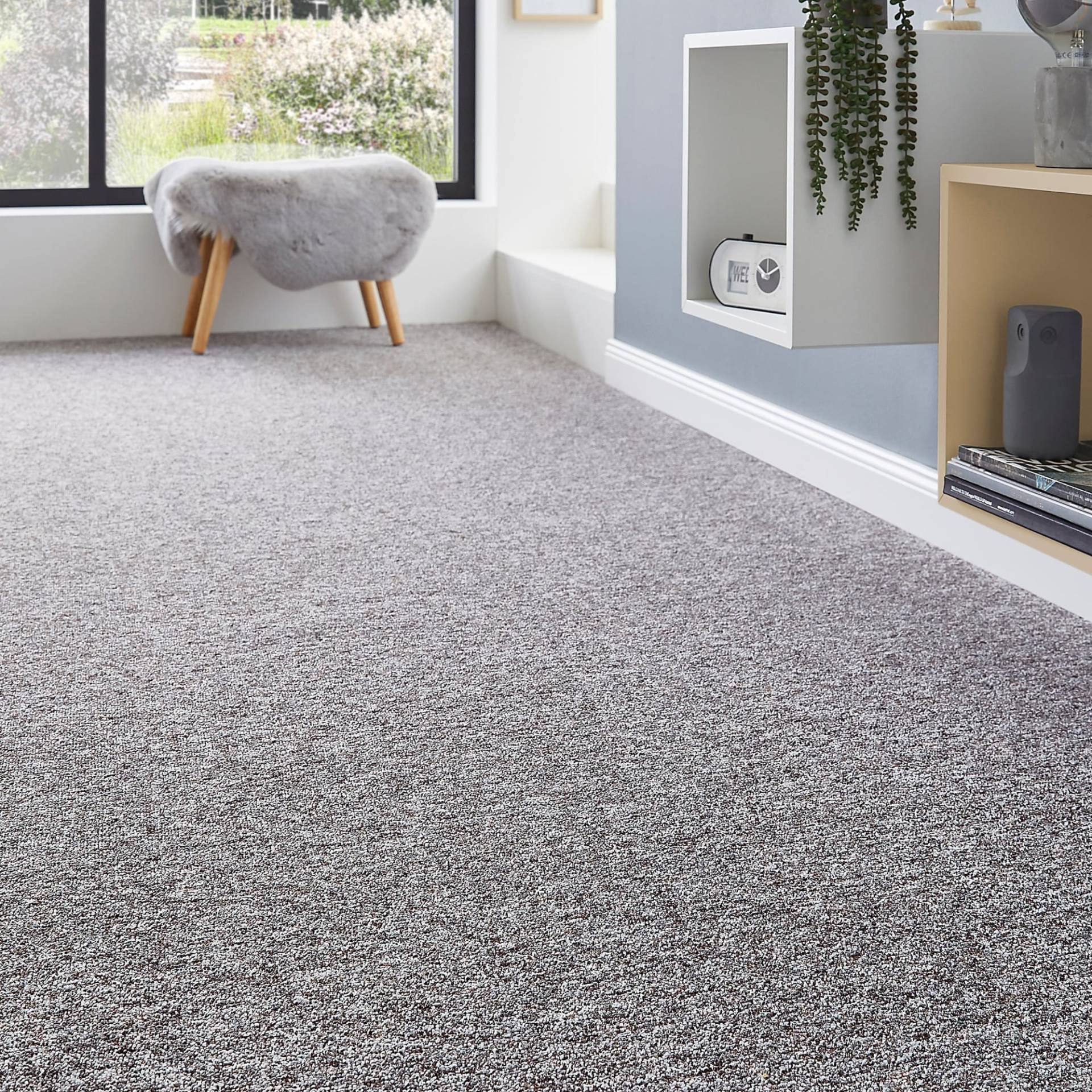 Andiamo Teppichboden »Gambia, Feinschlinge, Made in Belgium«, rechteckig, 7,2 mm Höhe, meliert, Breite 400 cm oder 500 cm, strapazierfähig, pflegeleicht von Andiamo