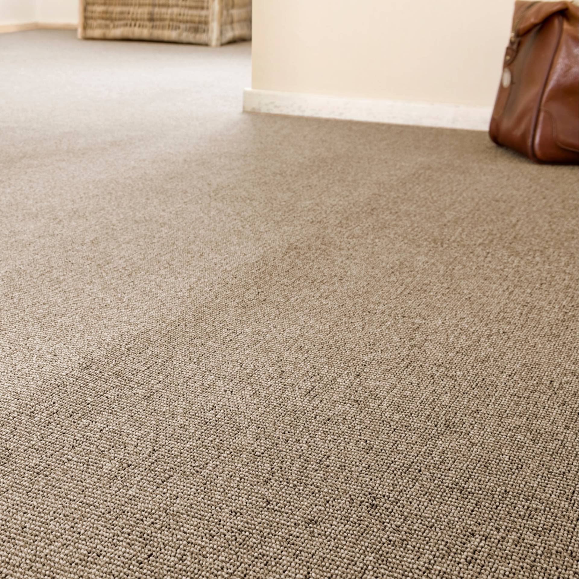 Andiamo Teppichboden »Luton, Feinschlinge, Made in Netherlands«, rechteckig, 4,5 mm Höhe, meliert, Breite 400 cm oder 500 cm, strapazierfähig & pflegeleicht von Andiamo
