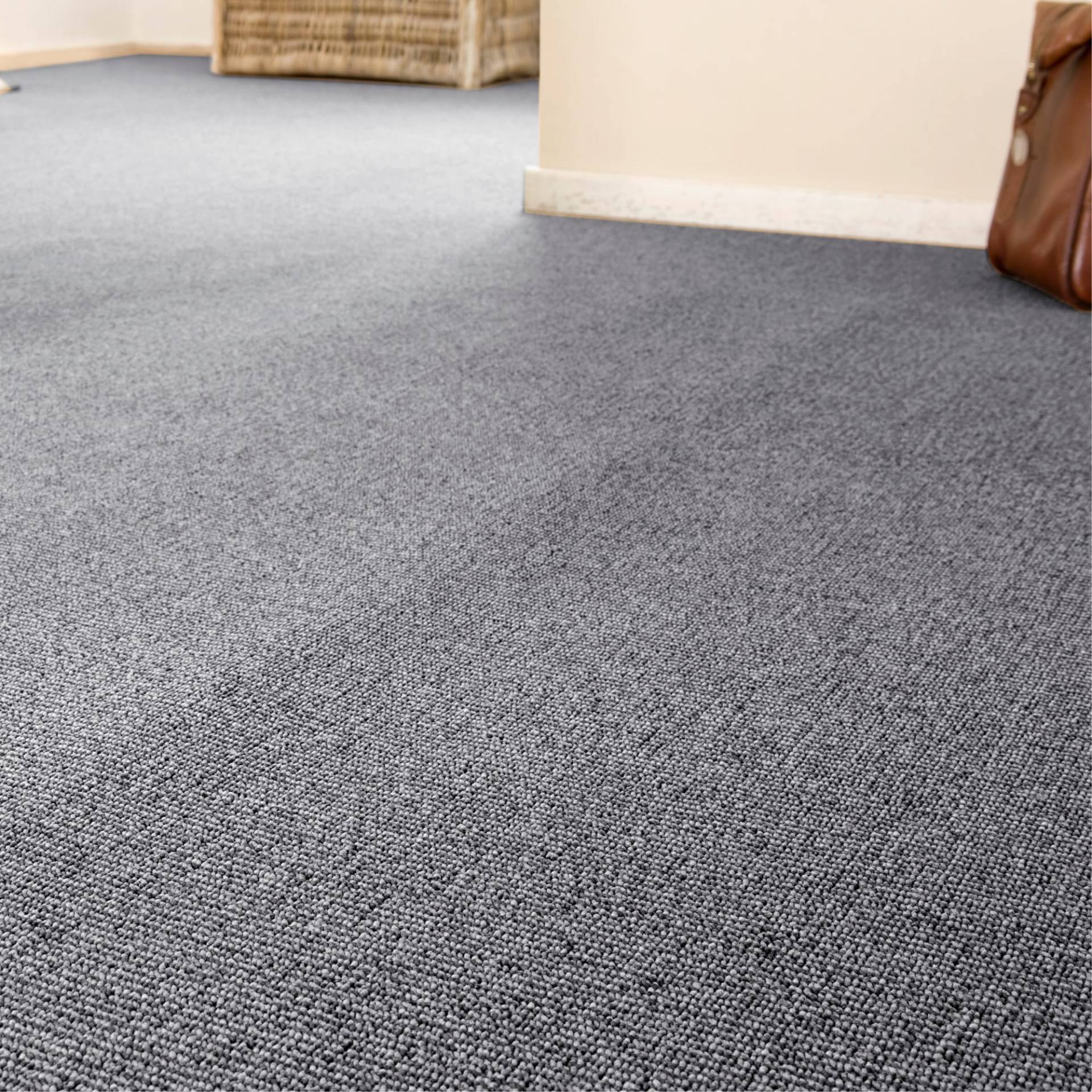 Andiamo Teppichboden »Luton, Feinschlinge, Made in Netherlands«, rechteckig, 4,5 mm Höhe, meliert, Breite 400 cm oder 500 cm, strapazierfähig & pflegeleicht von Andiamo