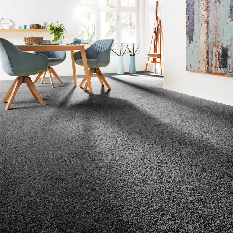 Andiamo Teppichboden »Softness, Velours, Made in Belgium«, rechteckig, 17 mm Höhe, Uni Farben, Breite 400 cm, besonders weich, Wohnzimmer, Schlafzimmer von Andiamo