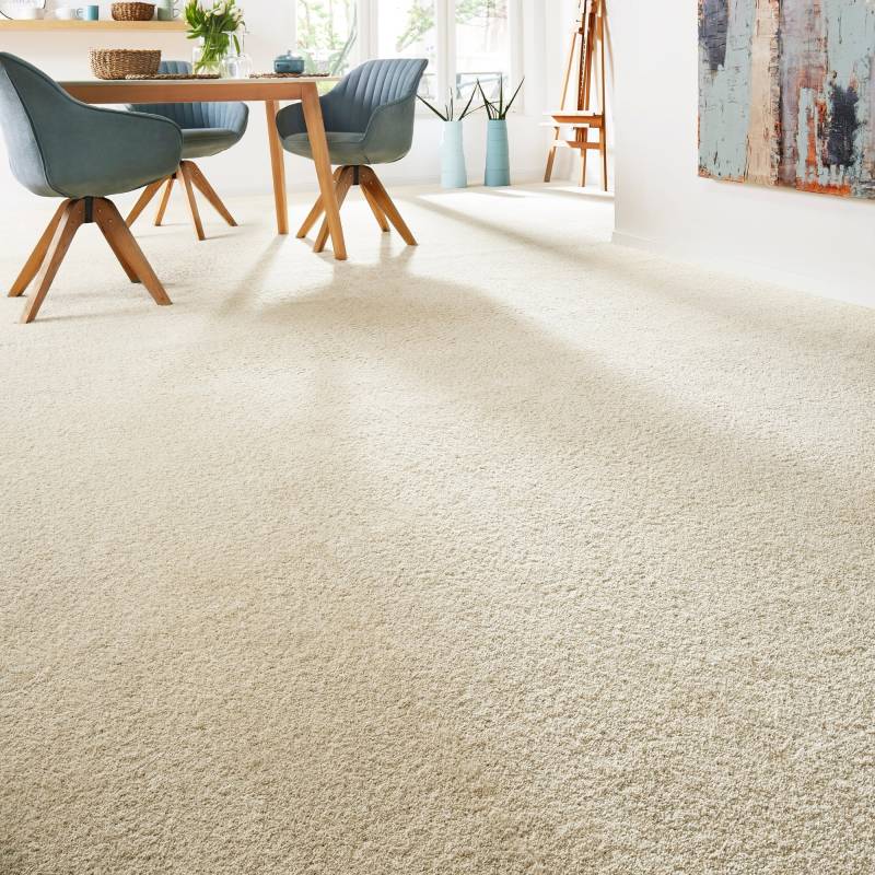 Andiamo Teppichboden »Softness, Velours, Made in Belgium«, rechteckig, 17 mm Höhe, Uni Farben, Breite 400 cm, besonders weich, Wohnzimmer, Schlafzimmer von Andiamo