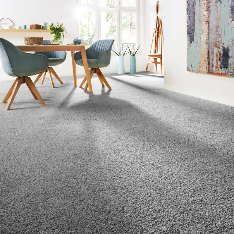Andiamo Teppichboden »Softness, Velours, Made in Belgium«, rechteckig, 17 mm Höhe, Uni Farben, Breite 400 cm, besonders weich, Wohnzimmer, Schlafzimmer von Andiamo
