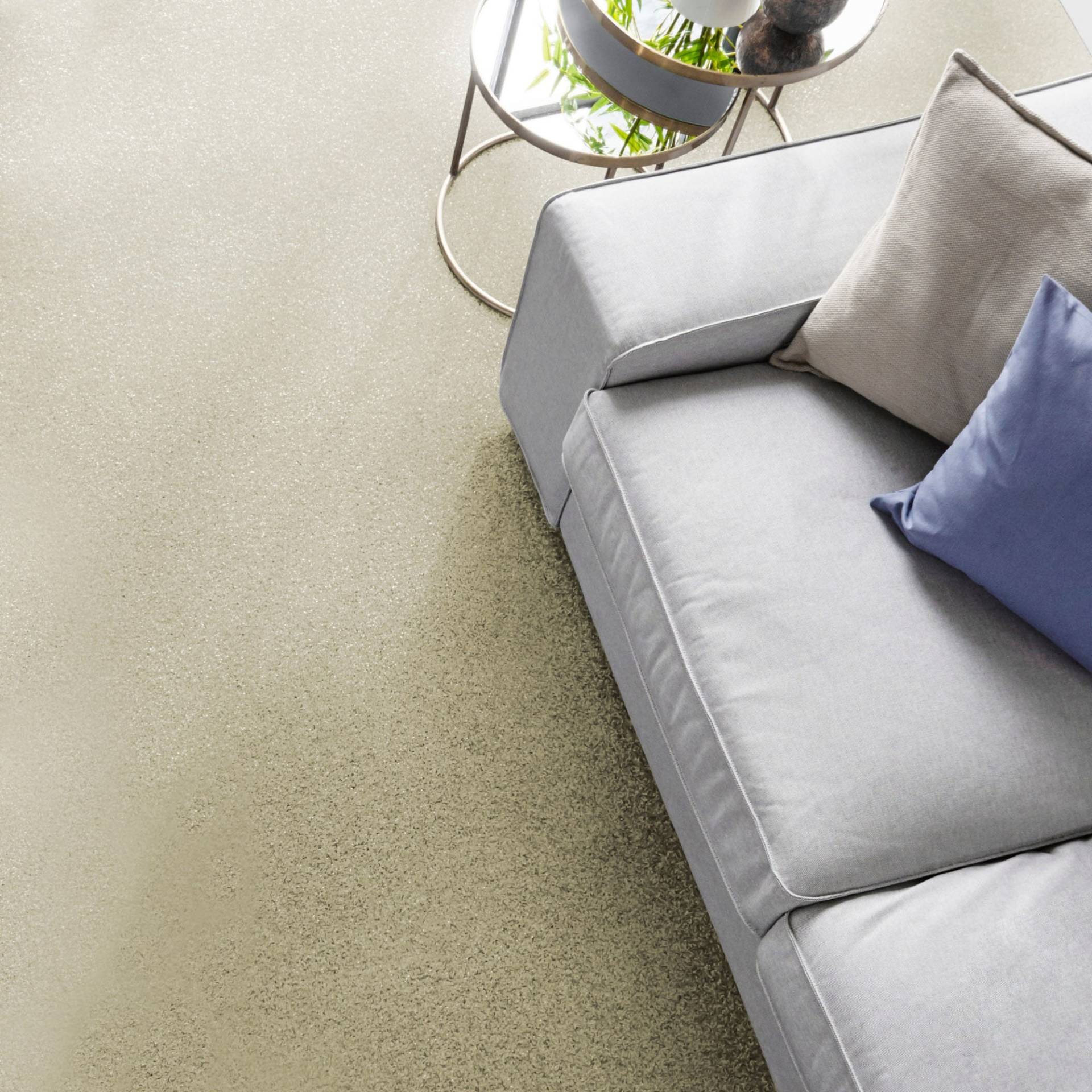 Andiamo Teppichboden »Kira, Velours, Made in Belgium«, rechteckig, 8 mm Höhe, Uni Farben, Breite 400 cm, strapazierfähig, pflegeleicht, Wohnzimmer von Andiamo