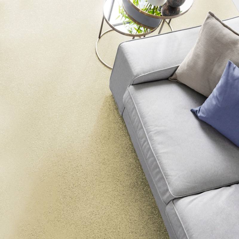 Andiamo Teppichboden »Kira, Velours, Made in Belgium«, rechteckig, 8 mm Höhe, Uni Farben, Breite 400 cm, strapazierfähig, pflegeleicht, Wohnzimmer von Andiamo