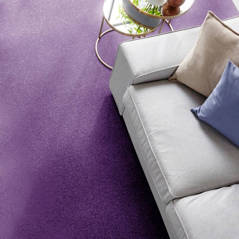 Andiamo Teppichboden »Kira, Velours, Made in Belgium«, rechteckig, 8 mm Höhe, Uni Farben, Breite 400 cm, strapazierfähig, pflegeleicht, Wohnzimmer von Andiamo