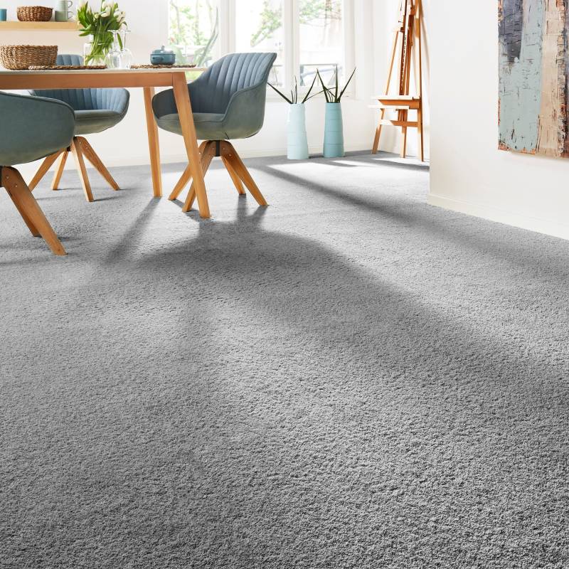 Andiamo Teppichboden »Verona, Velours, Made in Belgium«, rechteckig, 6 mm Höhe, Uni Farben, Breite 400 cm oder 500 cm, strapazierfähig, pflegeleicht von Andiamo