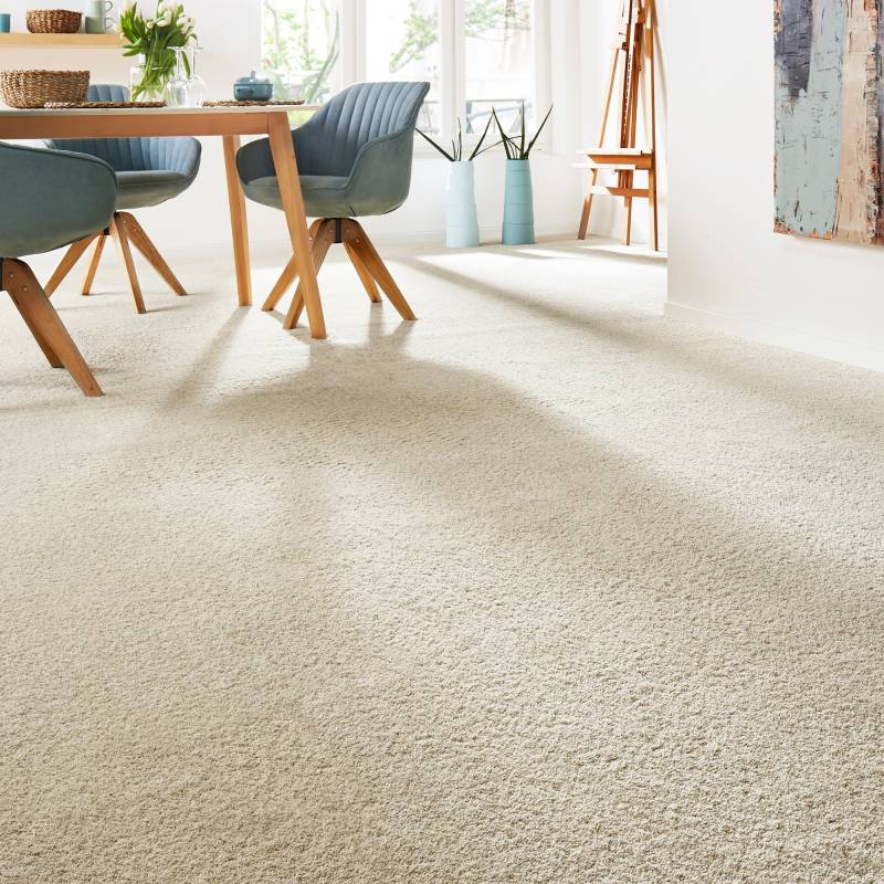 Andiamo Teppichboden »Verona, Velours, Made in Belgium«, rechteckig, 6 mm Höhe, Uni Farben, Breite 400 cm oder 500 cm, strapazierfähig, pflegeleicht von Andiamo