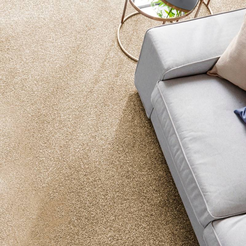 Andiamo Teppichboden »Frisee-Velours Rennes, Made in Belgium«, rechteckig, 14 mm Höhe, Uni Farben, Breite 400 cm oder 500 cm, strapazierfähig, pflegeleicht von Andiamo