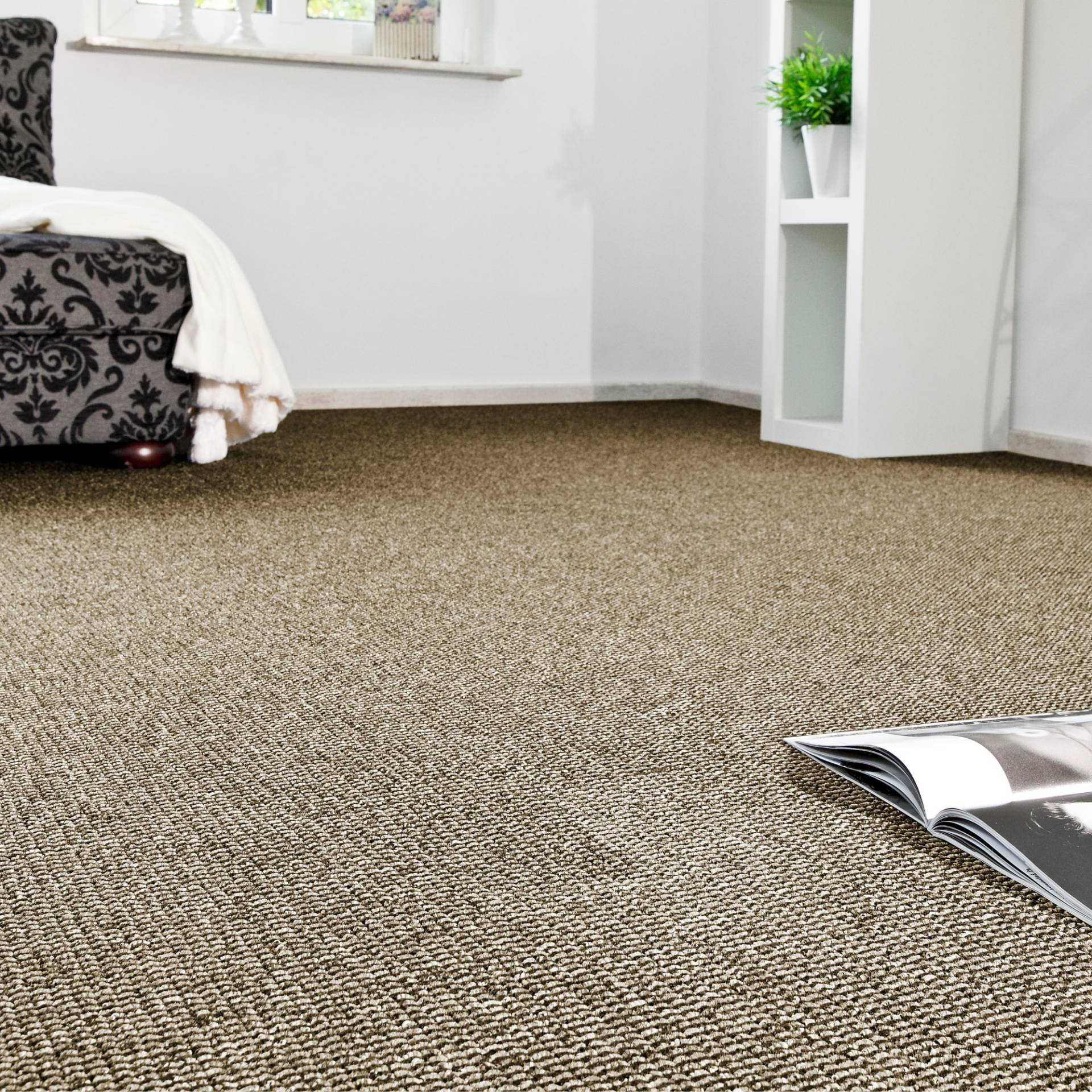 Andiamo Teppichboden »Joe, Schlinge, Made in Netherlands«, rechteckig, 6 mm Höhe, Breite 400 cm, meliert, Wohnzimmer, strapazierfähig & robust von Andiamo