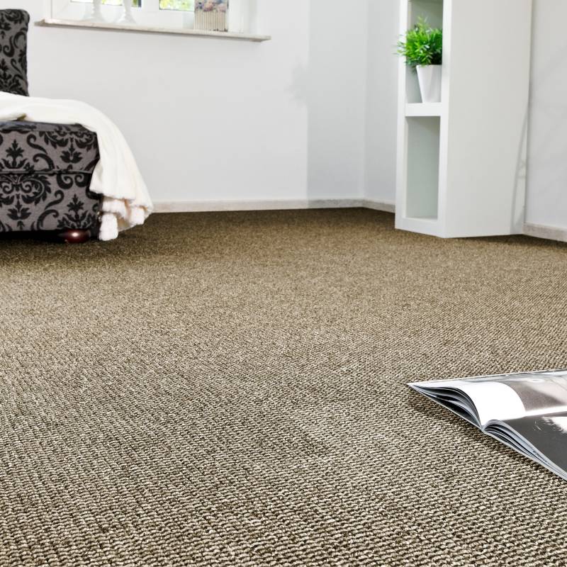 Andiamo Teppichboden »Joe, Schlinge, Made in Netherlands«, rechteckig, 6 mm Höhe, Breite 400 cm, meliert, Wohnzimmer, strapazierfähig & robust von Andiamo