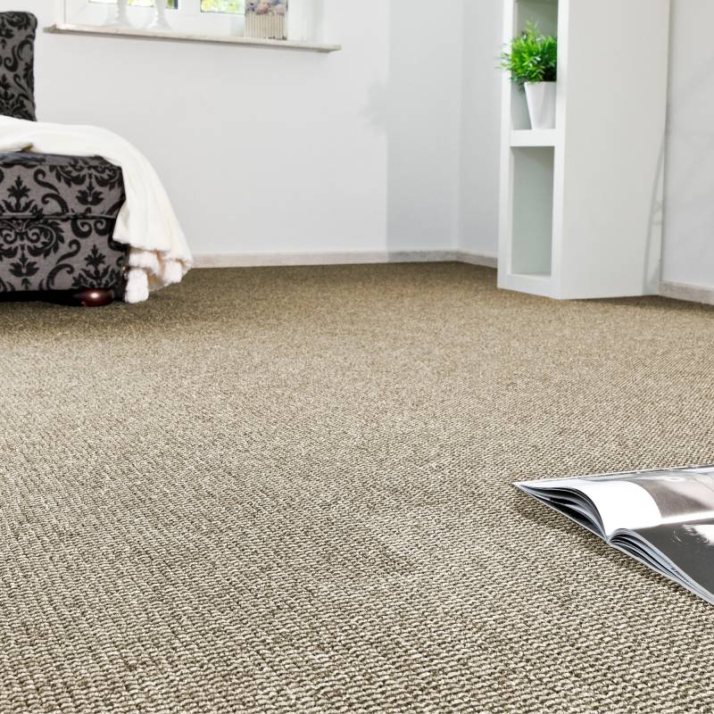 Andiamo Teppichboden »Joe, Schlinge, Made in Netherlands«, rechteckig, 6 mm Höhe, Breite 400 cm, meliert, Wohnzimmer, strapazierfähig & robust von Andiamo