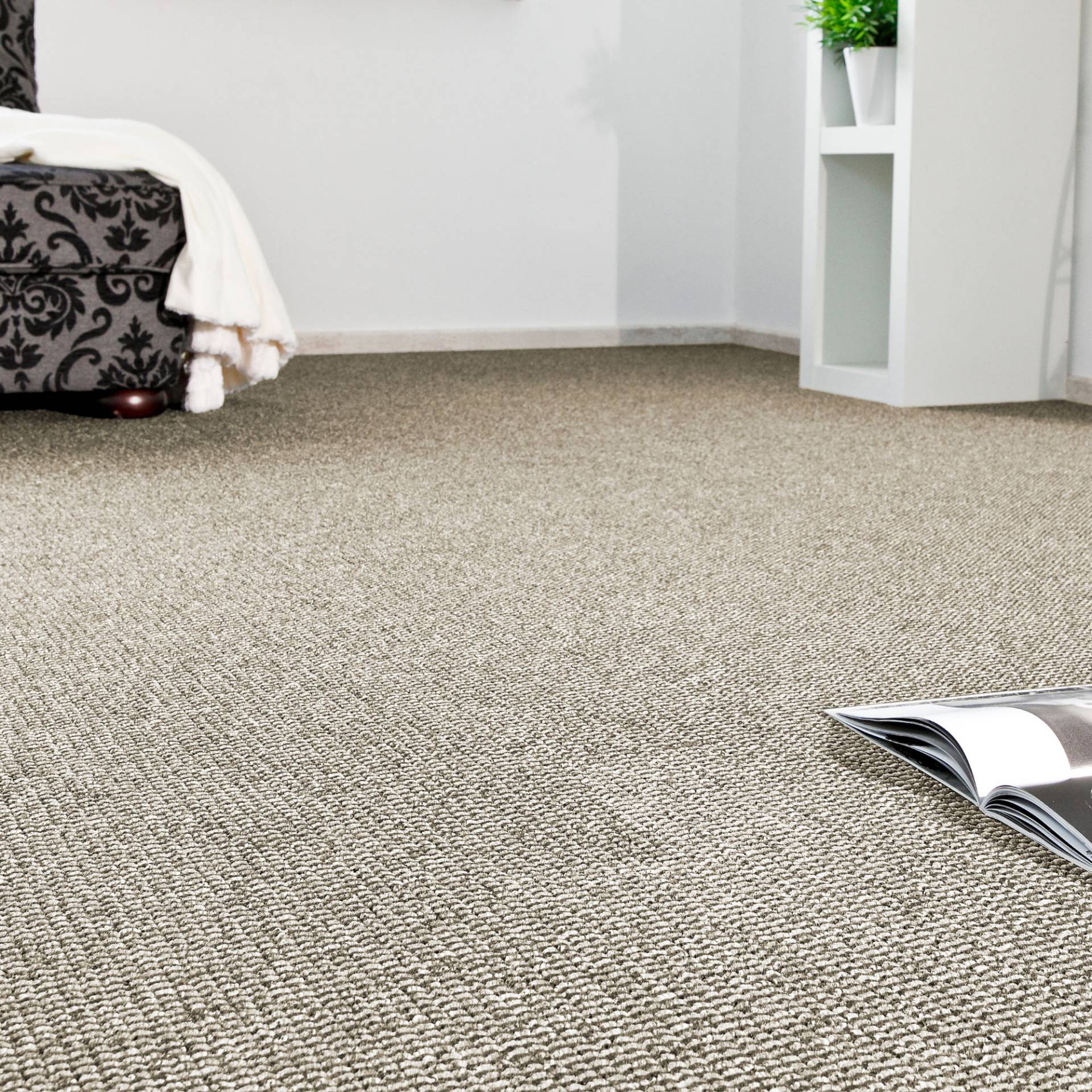 Andiamo Teppichboden »Patras, Strukturschlinge, Made in Netherlands«, rechteckig, 0,85 mm Höhe, meliert, Breite 400 cm oder 500 cm, strapazierfähig & robust von Andiamo