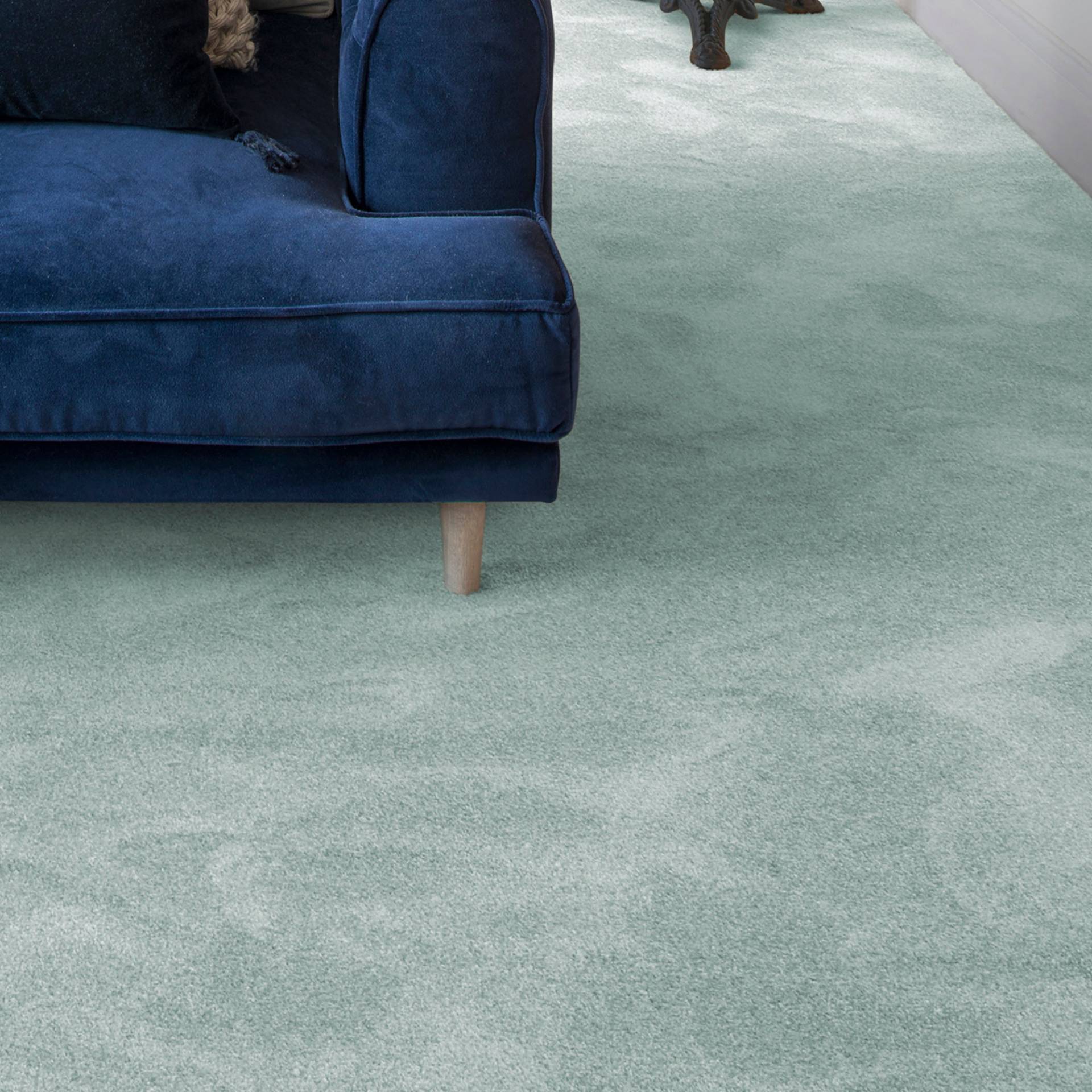 Andiamo Teppichboden »Levin, Velours, Made in Belgium«, rechteckig, 10 mm Höhe, Uni Farben, Breite 400 cm oder 500 cm, weiche Qualität von Andiamo