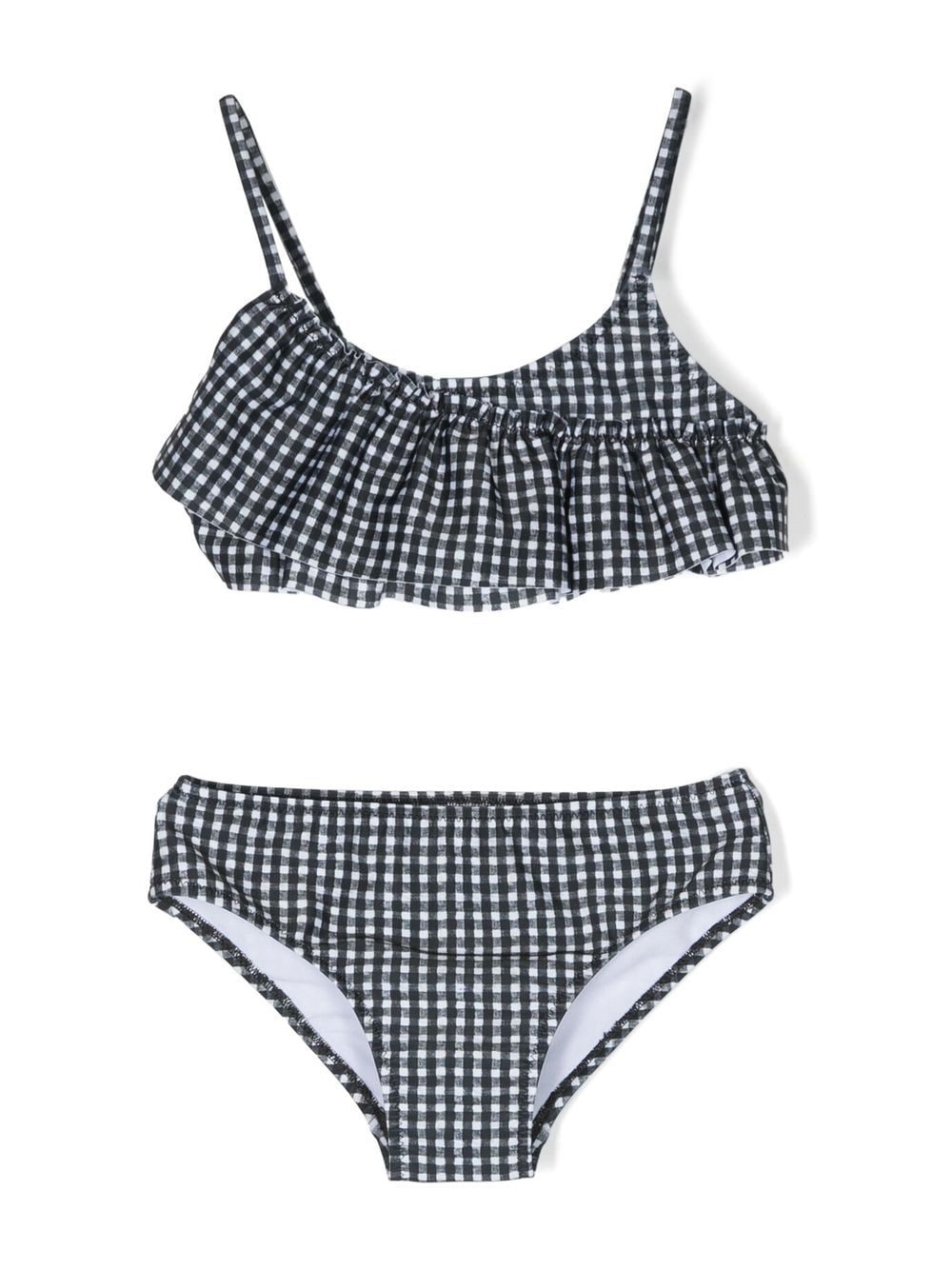 Andorine check-pattern bikini set - White von Andorine