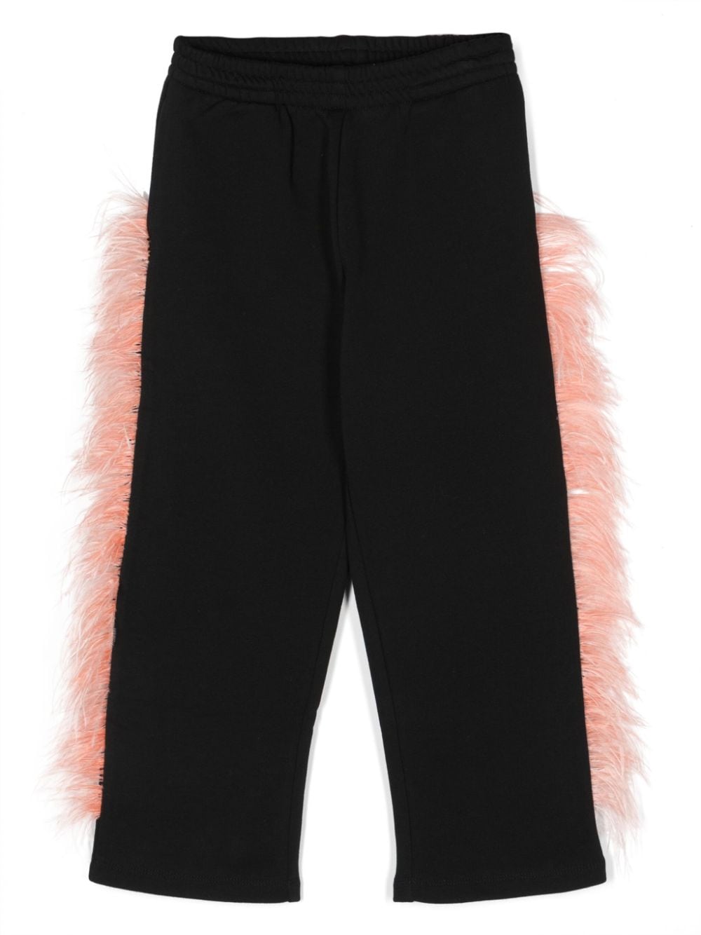 Andorine feather-detailing organic cotton leggins - Black von Andorine