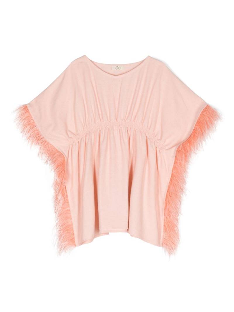 Andorine feather-trimmed dress - Pink von Andorine