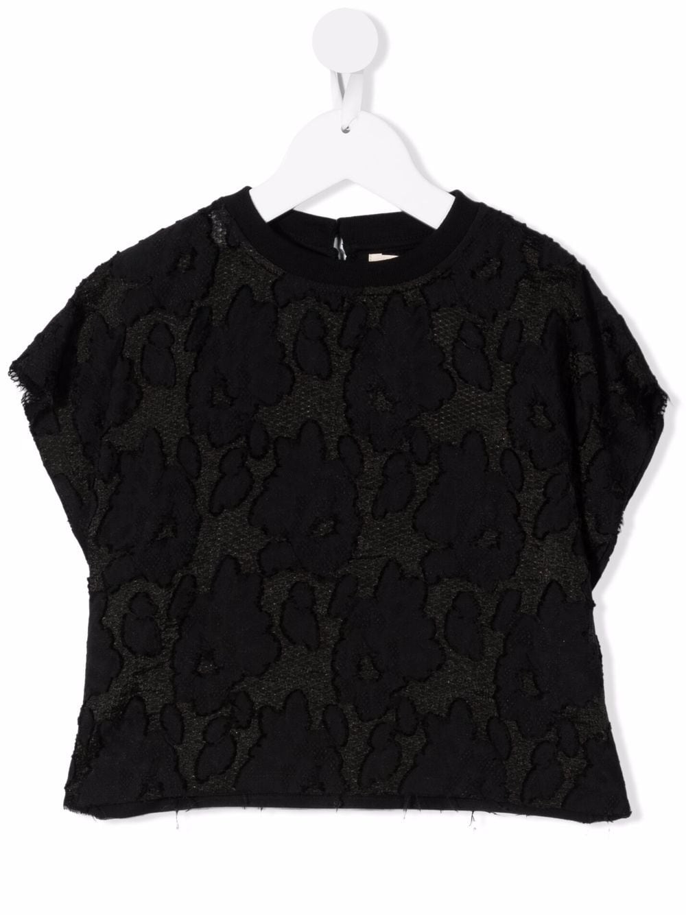 Andorine floral lace T-shirt - Black von Andorine