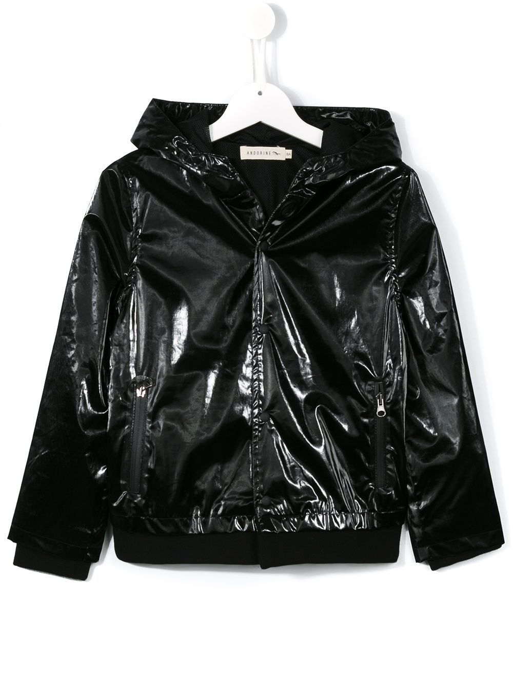 Andorine textured hooded jacket - Black von Andorine