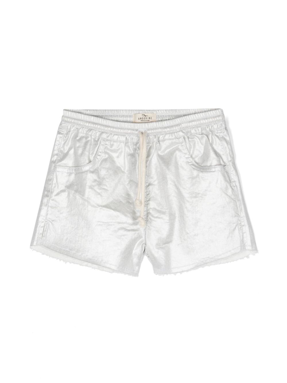 Andorine metallic-effect shorts - Silver von Andorine