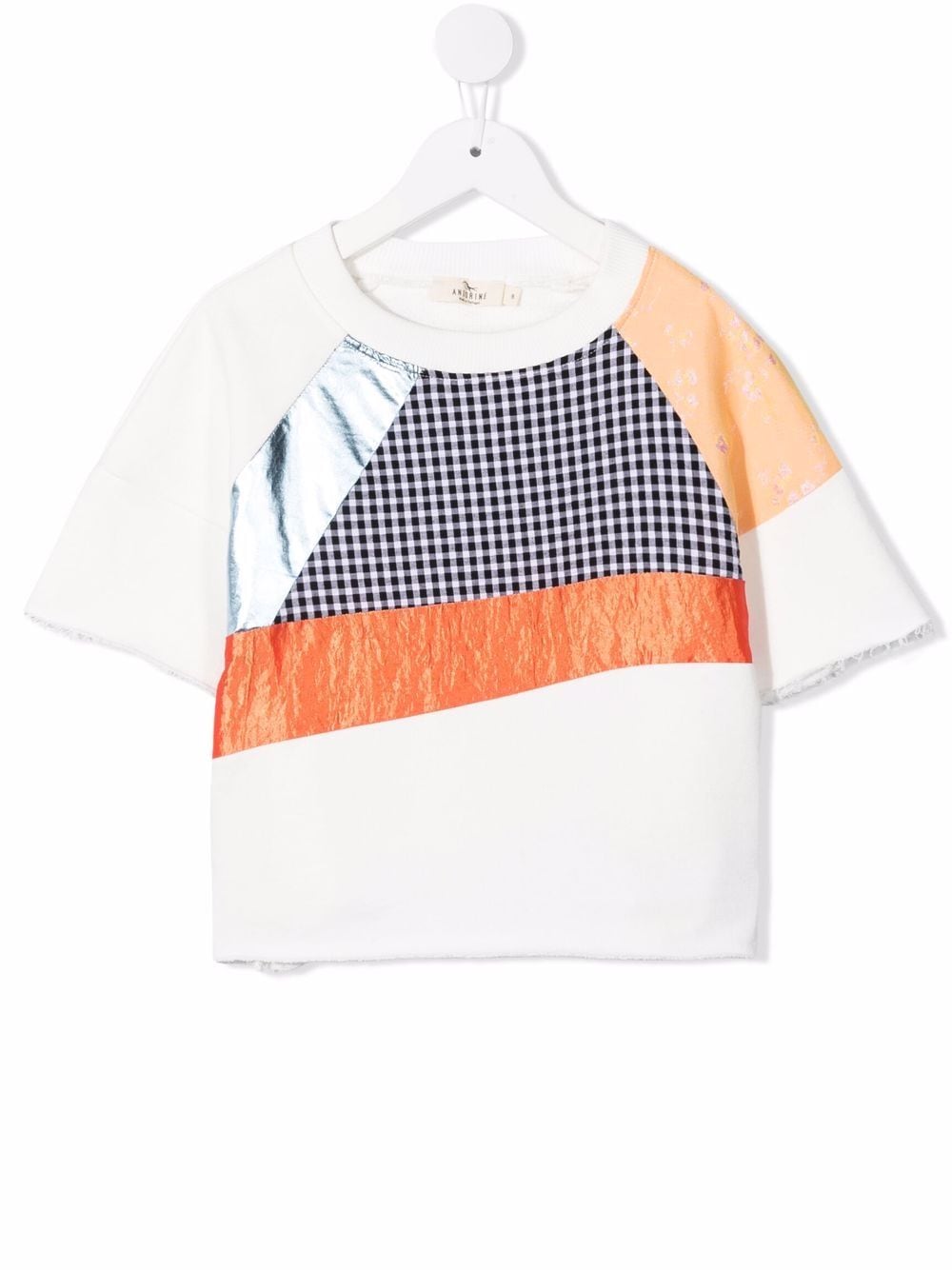 Andorine organic cotton patchwork T-shirt - White von Andorine