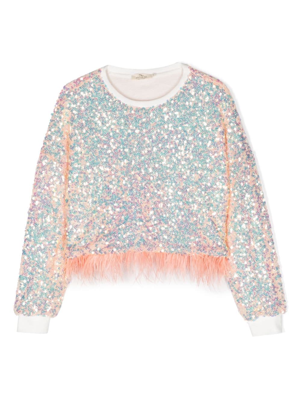 Andorine sequin-embellishment cotton sweatshirt - Pink von Andorine