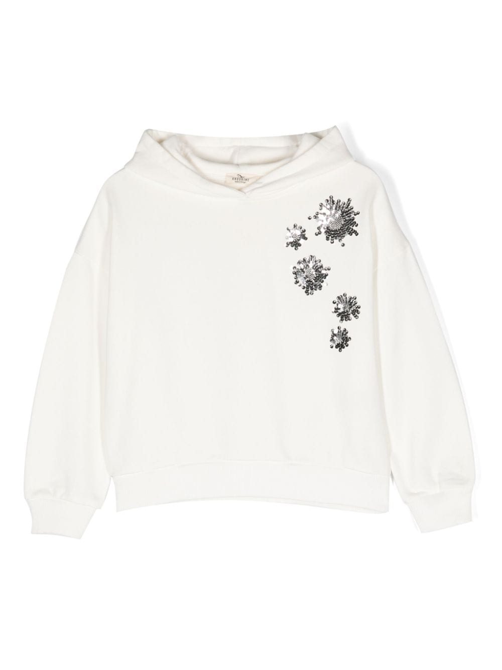 Andorine sequin-embroidered hoodie - Neutrals von Andorine