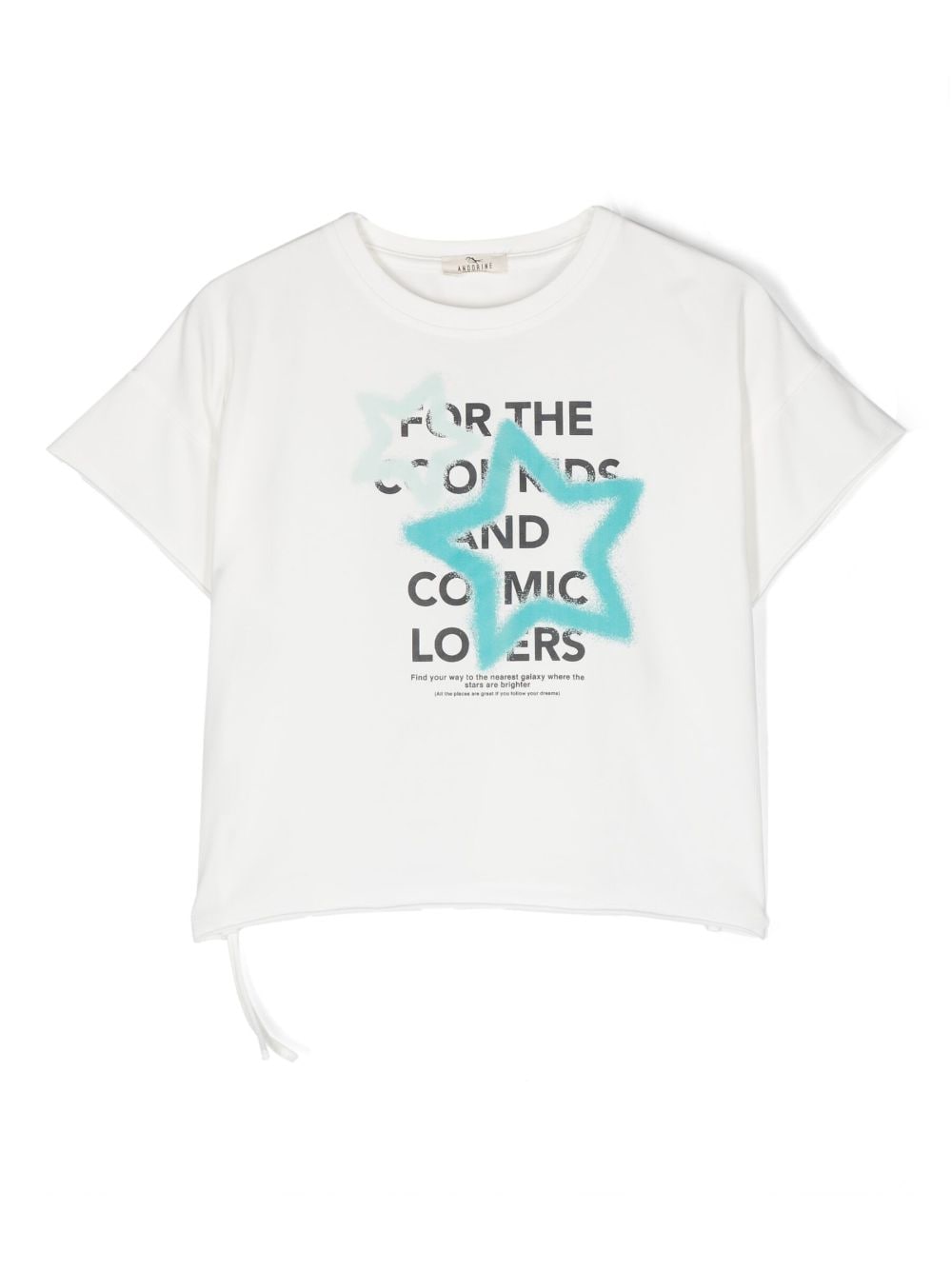 Andorine slogan-print jersey T-shirt - White von Andorine