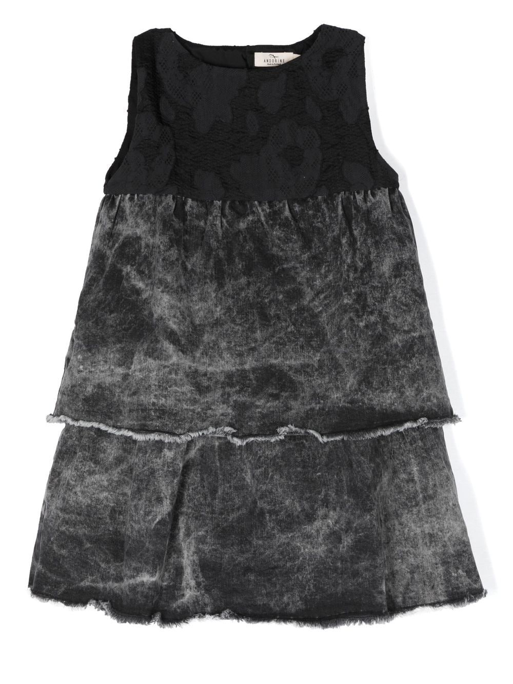 Andorine tiered denim dress - Black von Andorine